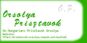 orsolya prisztavok business card